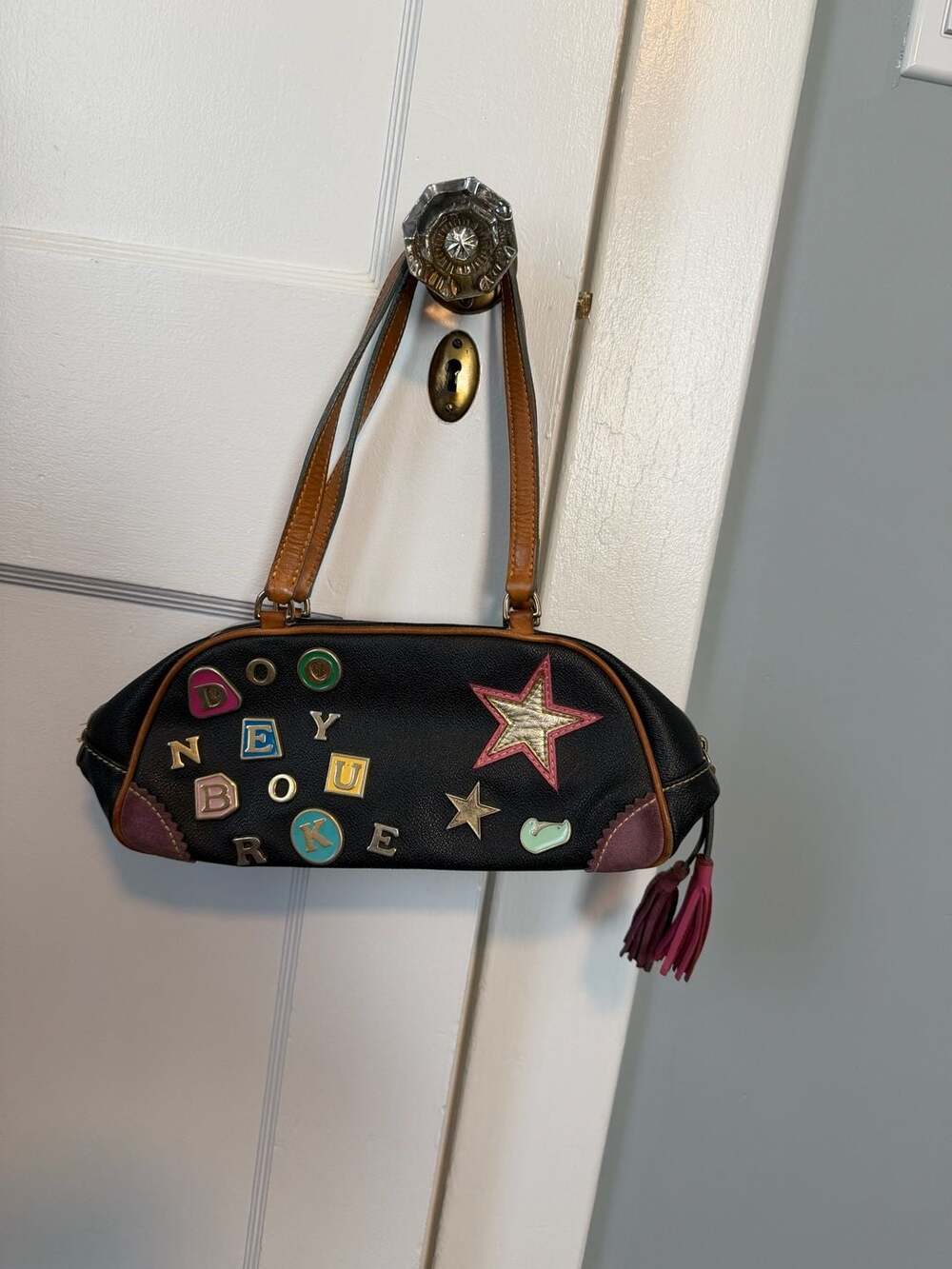 Vintage Dooney & Bourke Lindsay Lohan Alphabet & Number 5 Shoulder Bag